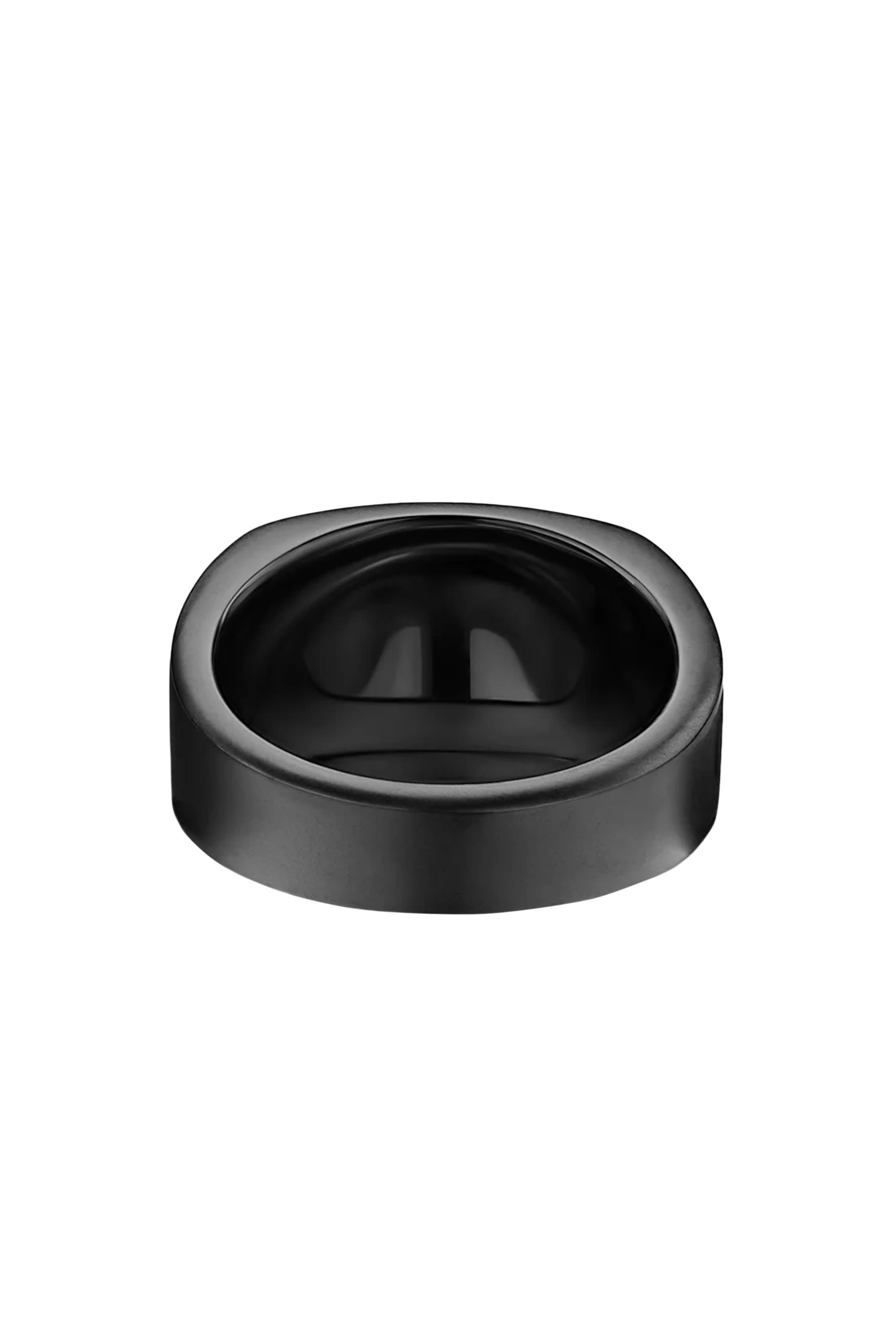 Chevron Three-Sided Signet Ring, Titanium