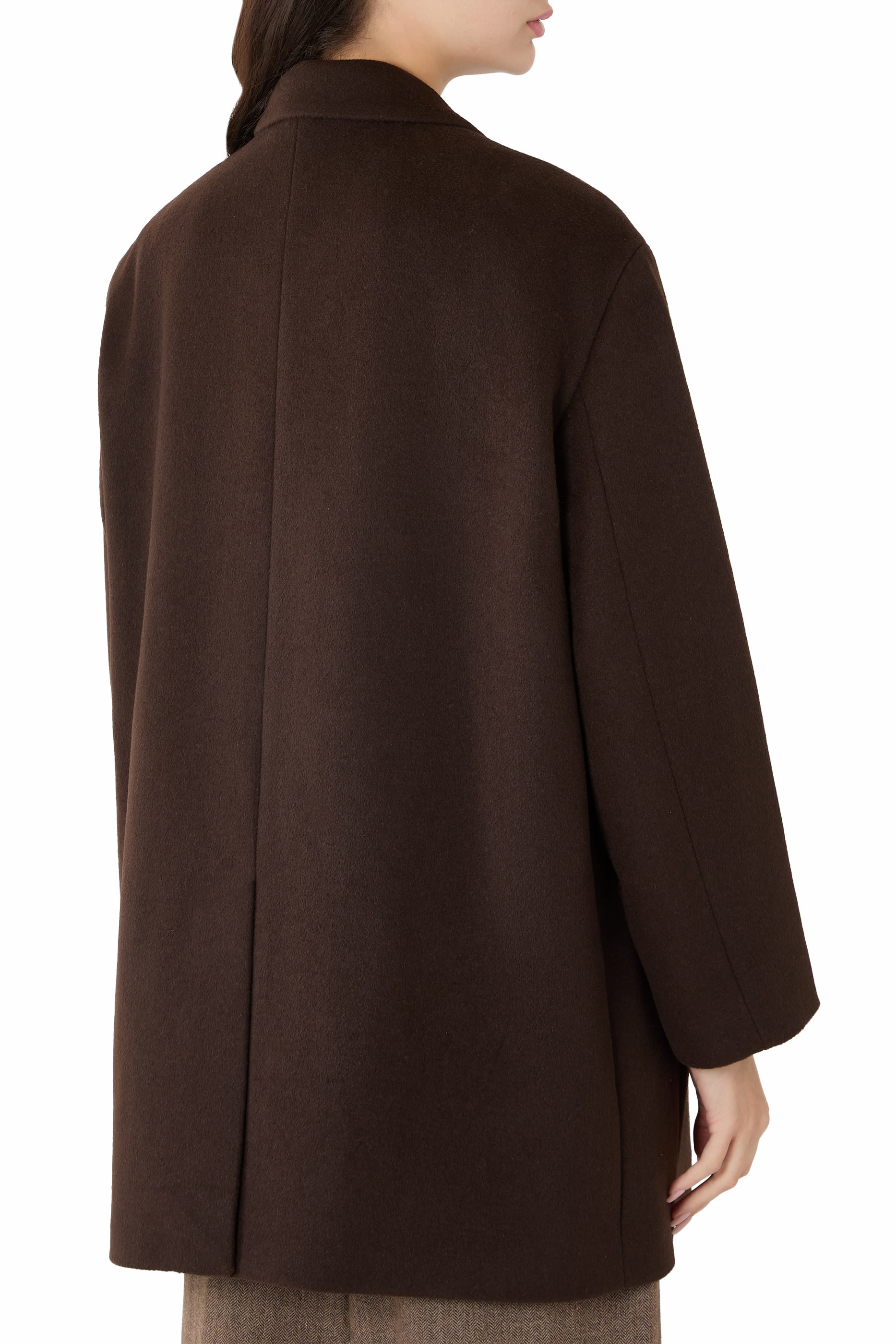 Notched Lapel Caban Coat
