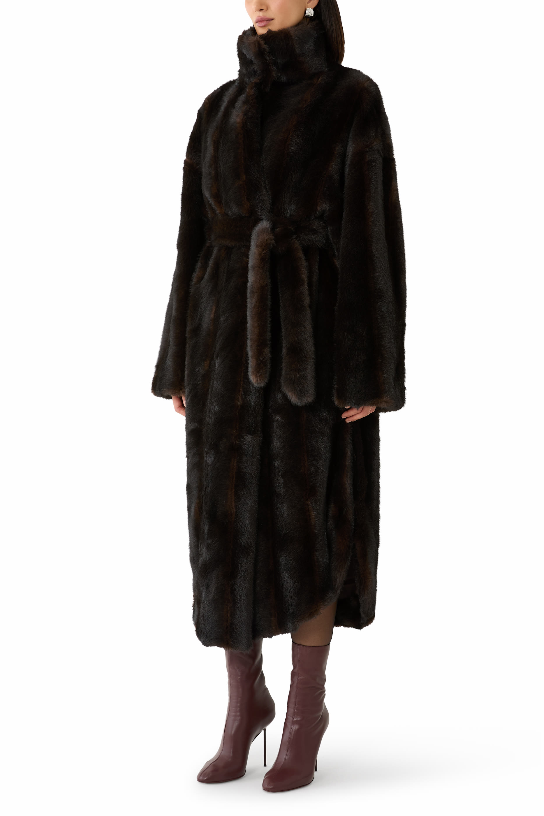 Ravello Faux Fur Robe Coat