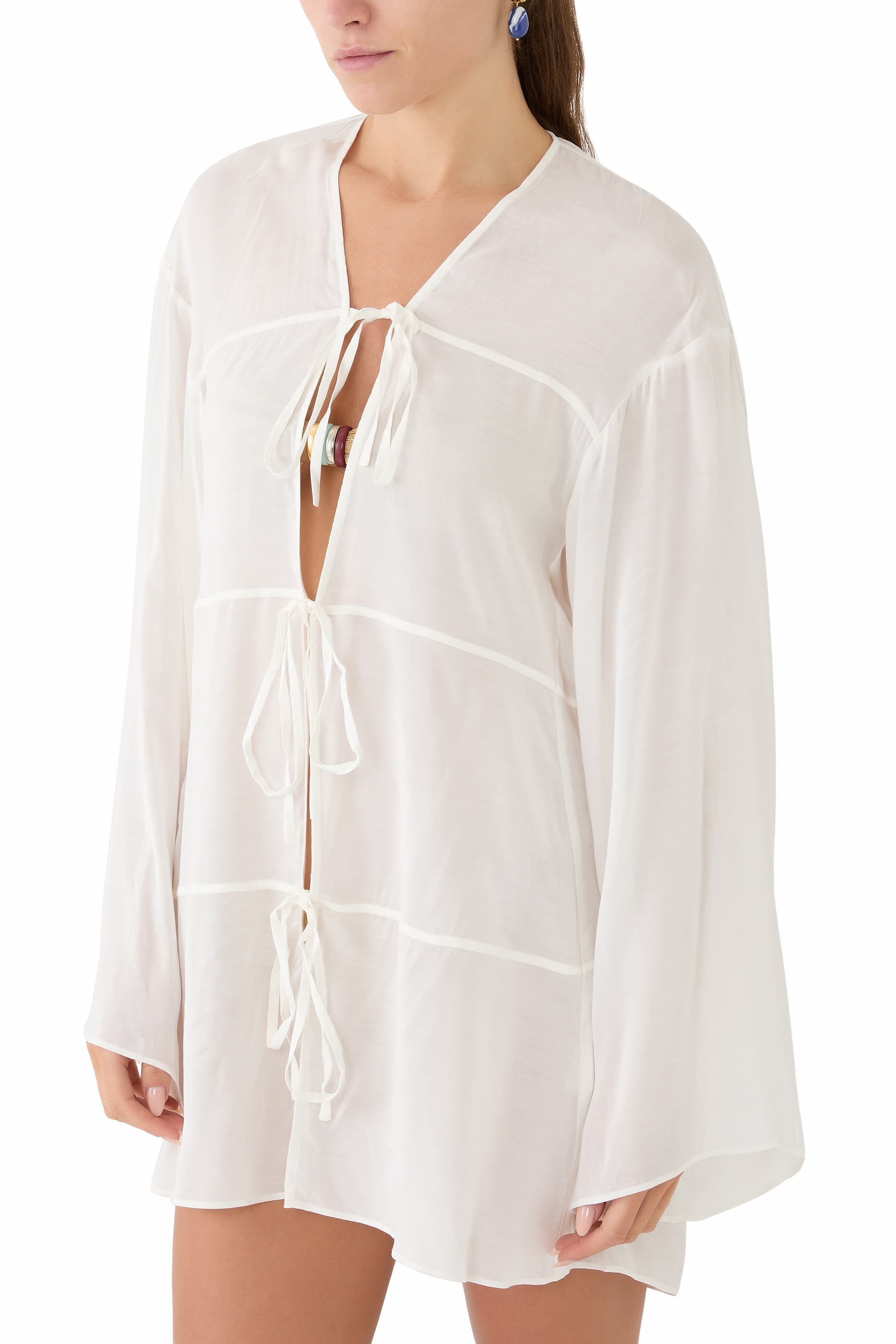 Cremona Tie-Front Mini Coverup