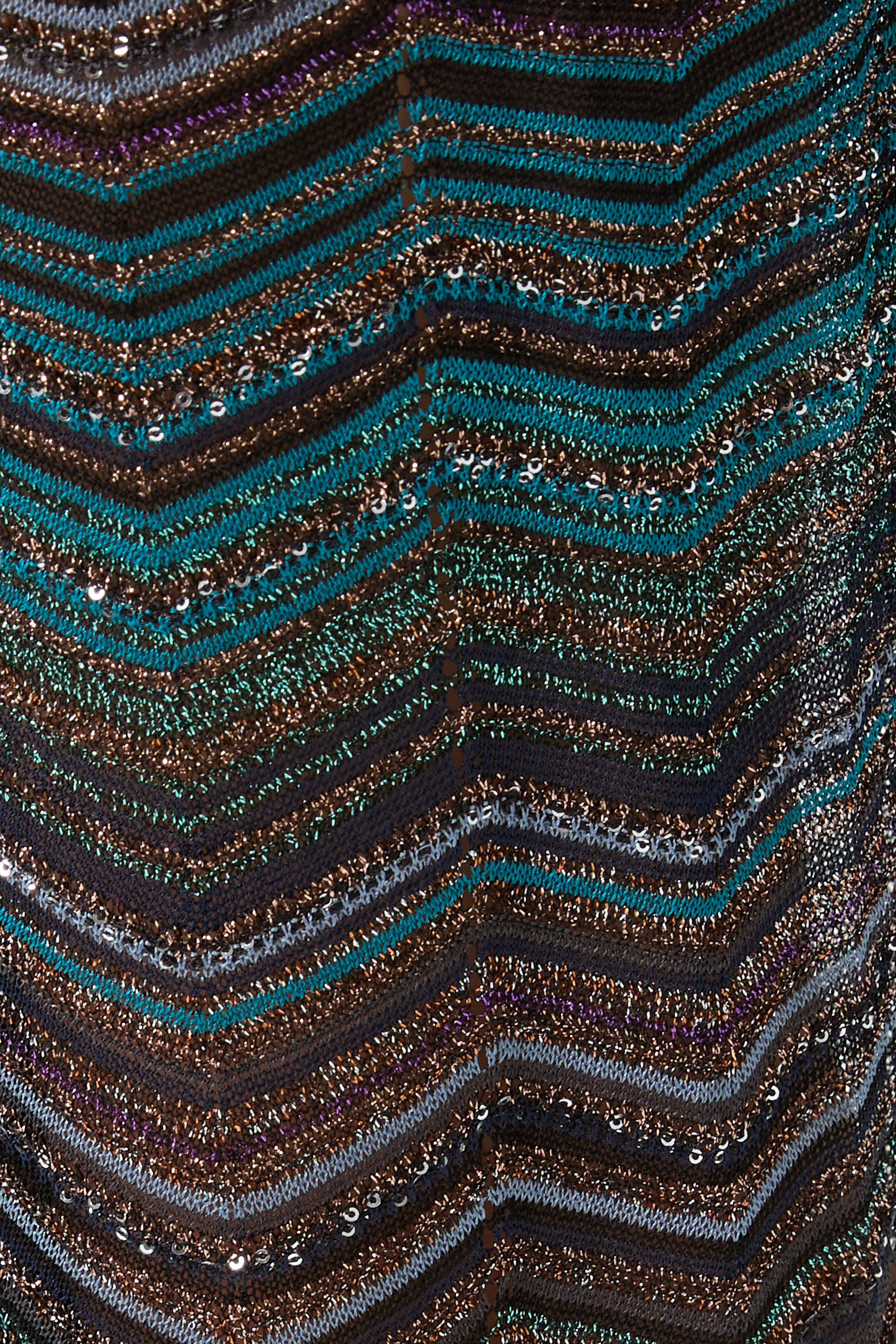  Chevron Lurex Sequinned Wide Leg Pants