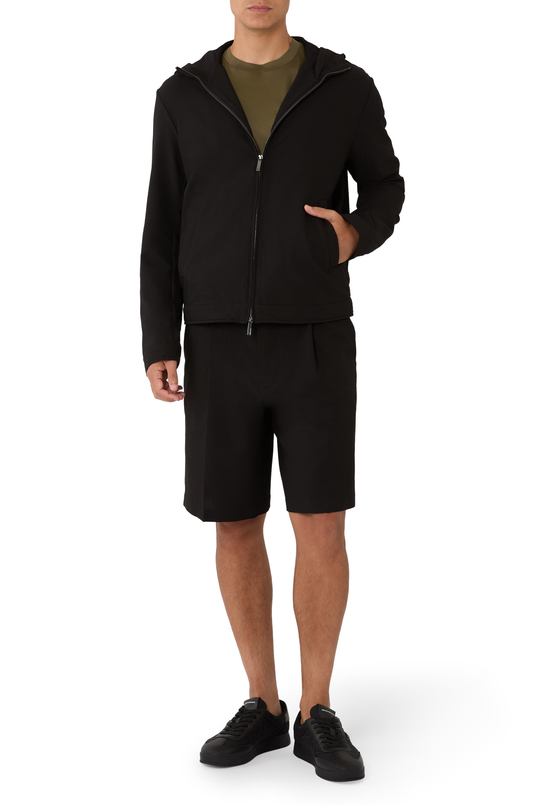Down and Feather Padding Blouson Jacket