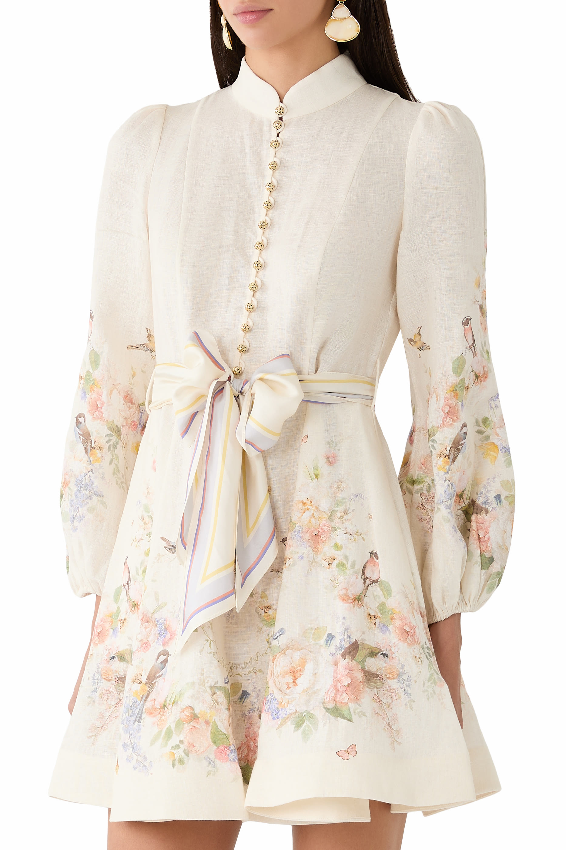  Valiant Button Mini Dress