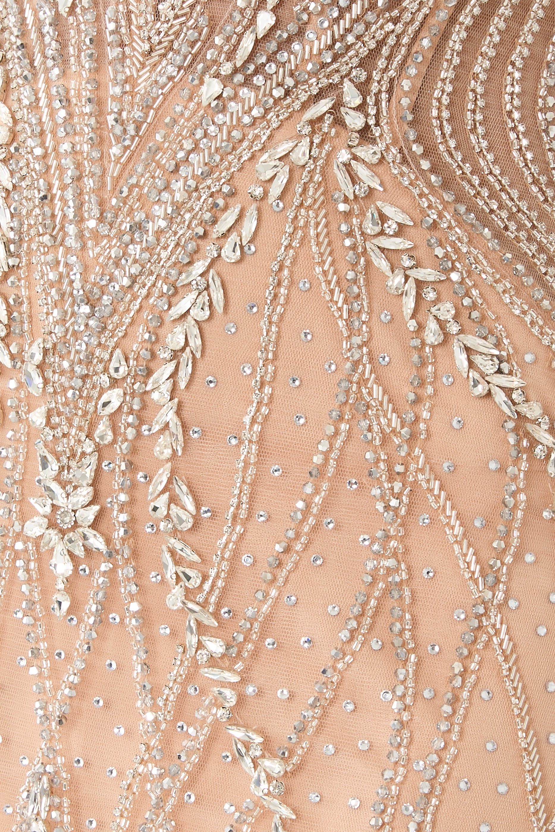 Beaded V-Neck Mermaid Gown